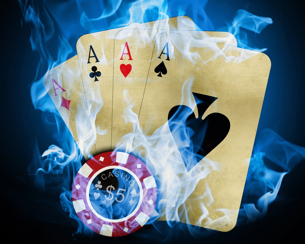 Обои казино, покер, карты, огонь, фишка, casino, poker, card, fire, the trick разрешение 2560x1600 Загрузить