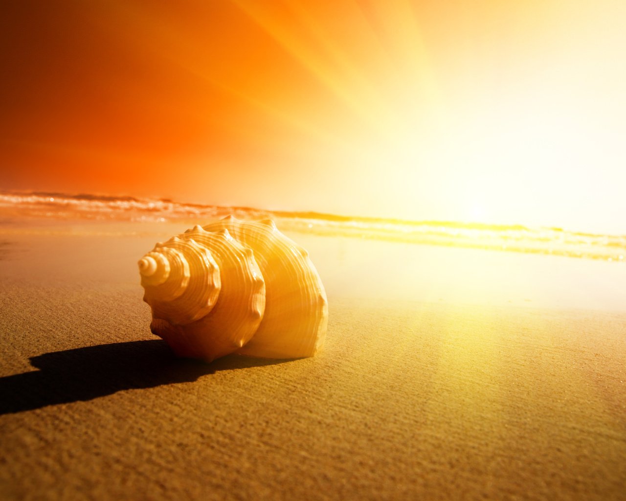 Обои закат, море, песок, sunset, sea, sand разрешение 3872x2592 Загрузить