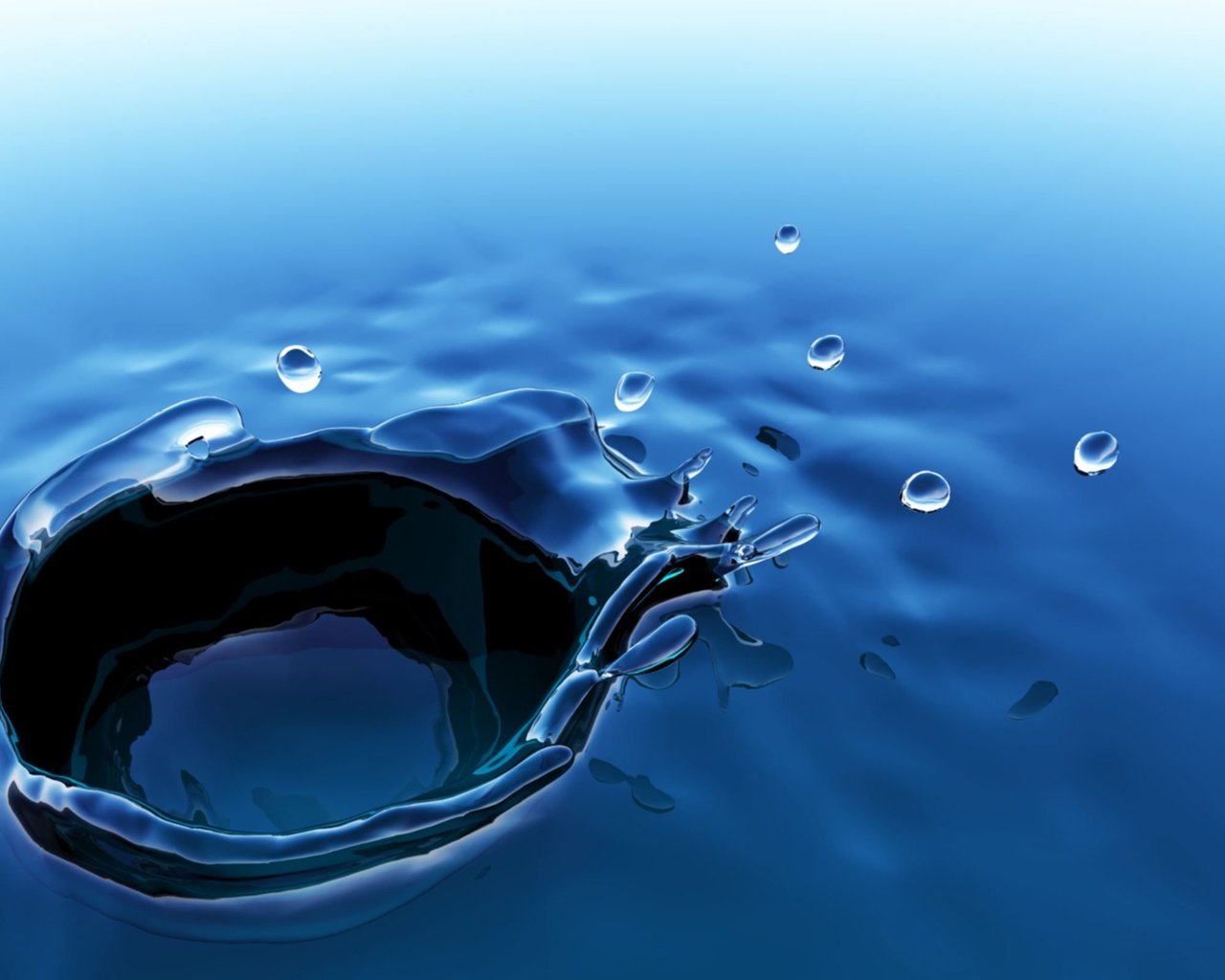 Обои вода, макро, отражение, капли, капля, брызги, water, macro, reflection, drops, drop, squirt разрешение 2560x1600 Загрузить