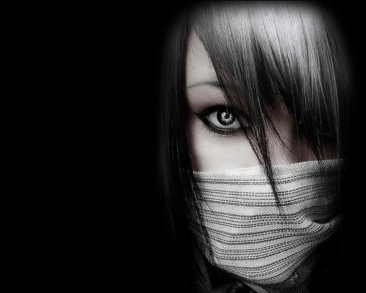 Обои глаза, черный, девочка, эмо, eyes, black, girl, emo разрешение 1920x1049 Загрузить