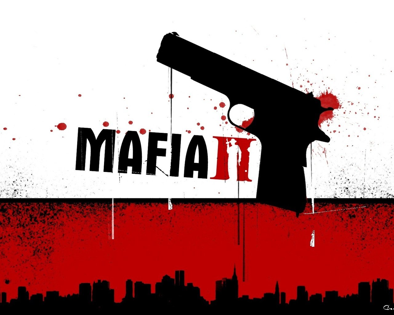 Обои пистолет, черный, красный, mafia2, gun, black, red разрешение 1920x1200 Загрузить