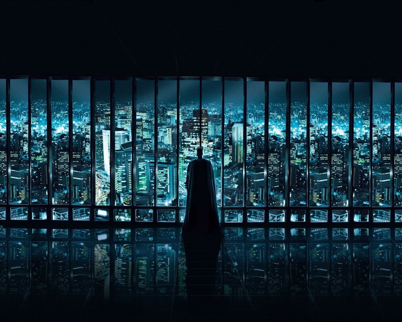 Обои город, окно, бэтмен, the city, window, batman разрешение 1920x1200 Загрузить