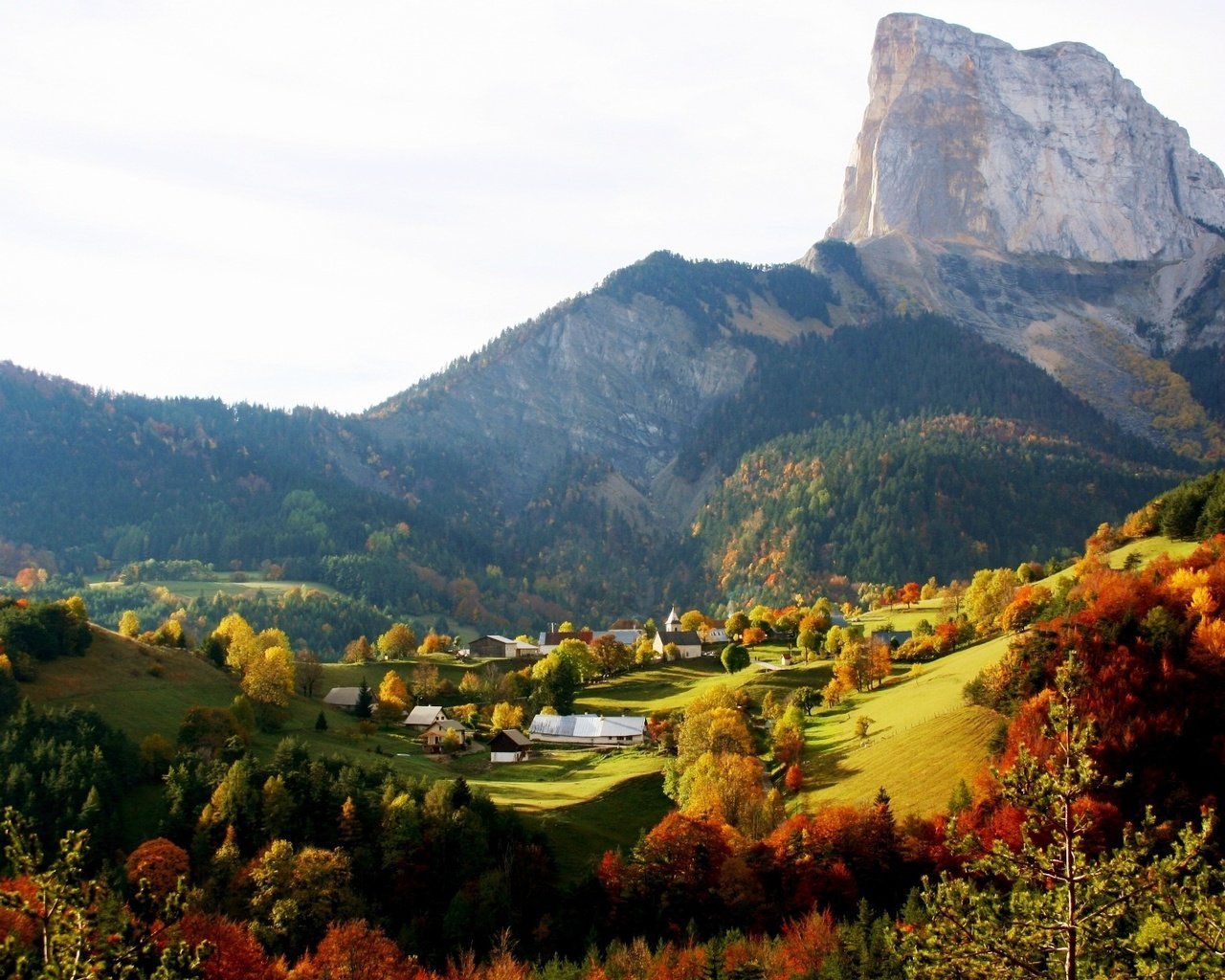 Обои осень, горных, сельских, autumn, mountain, rural разрешение 1920x1200 Загрузить