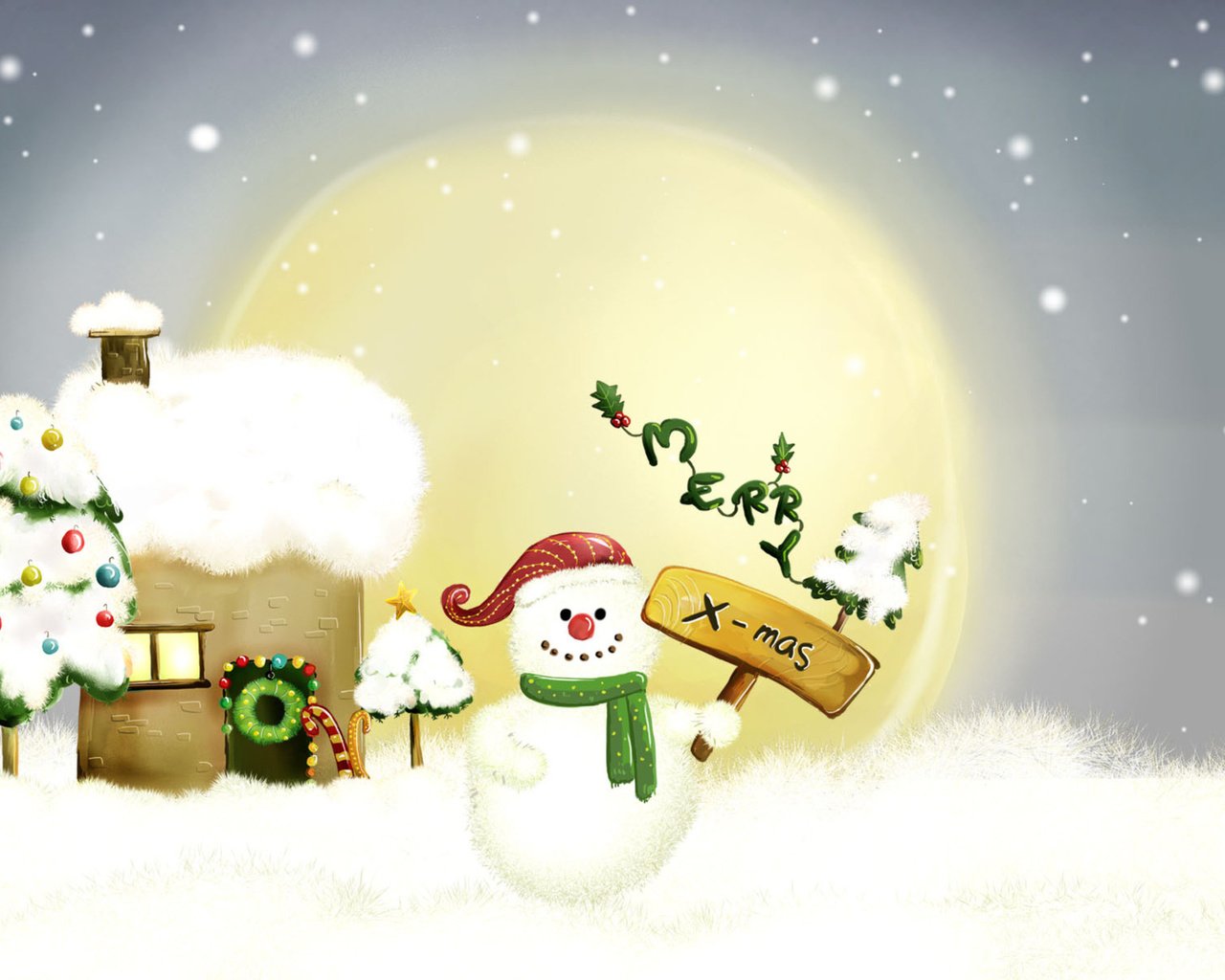 Обои рисунок, новый год, снеговик, рождество, figure, new year, snowman, christmas разрешение 2560x1600 Загрузить