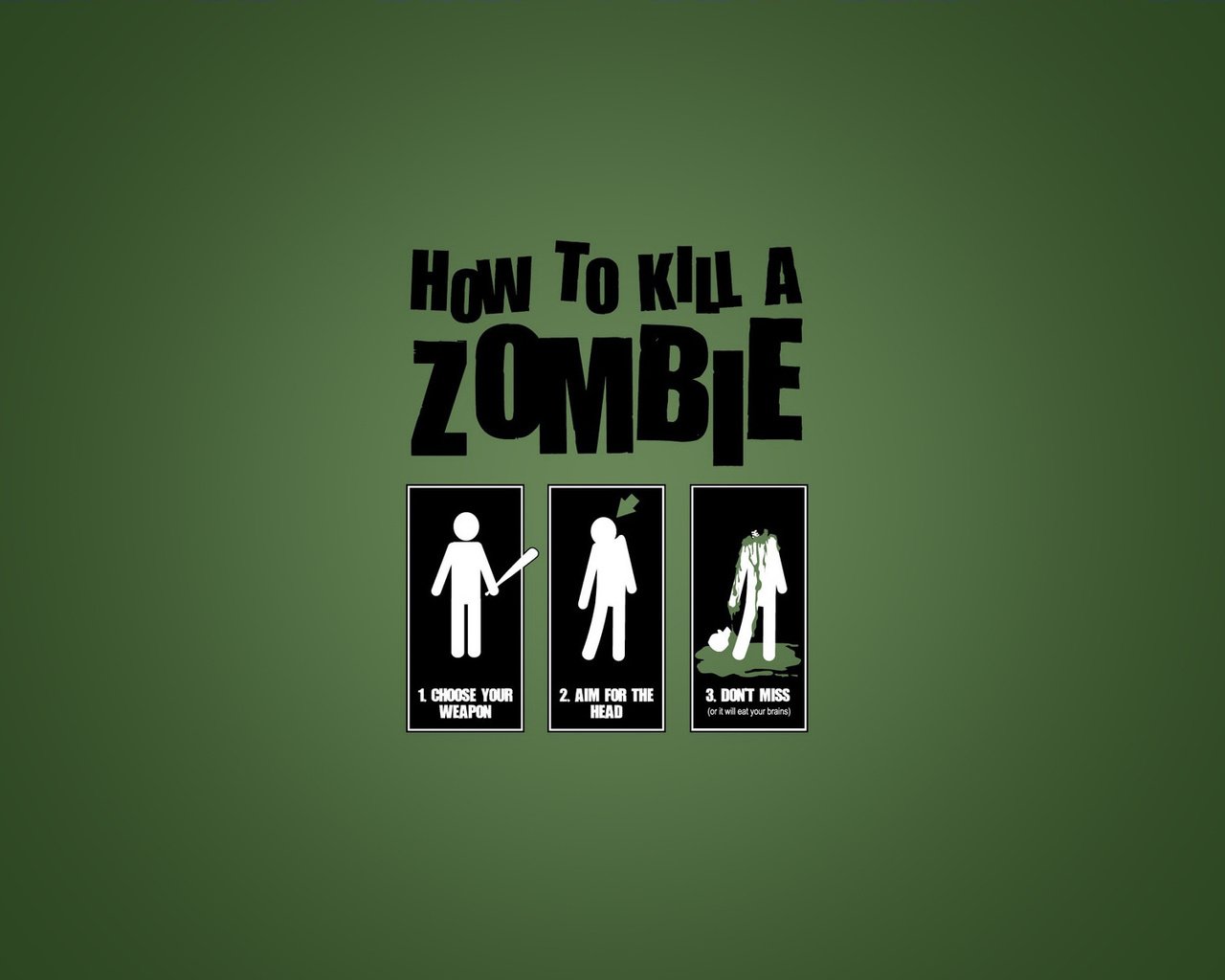 Обои how to kill zombie, как убить зомби, how to kill a zombie разрешение 1920x1200 Загрузить