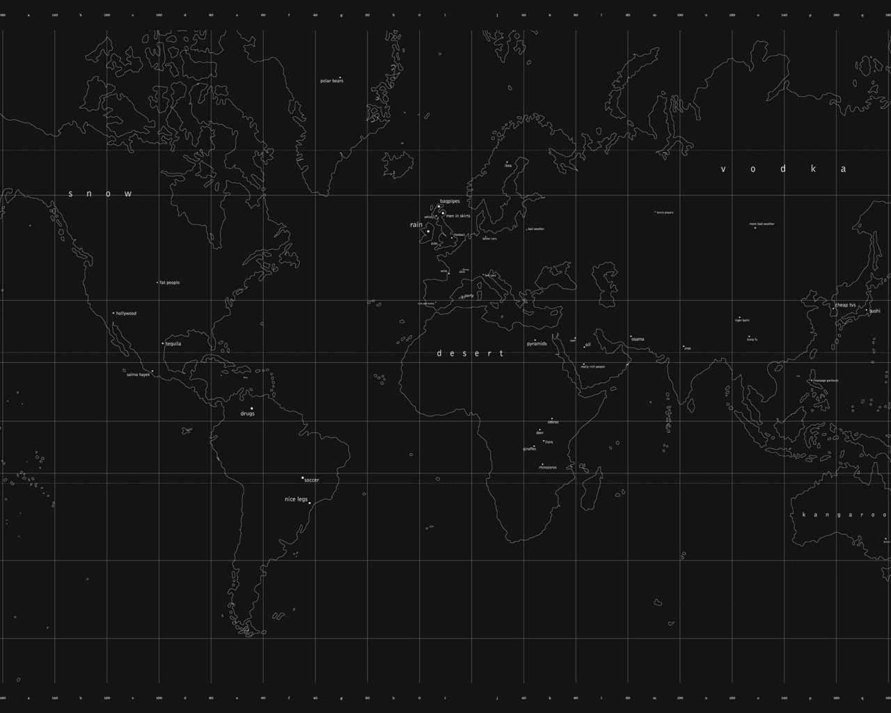 Обои мир, карта, черный, the world, map, black разрешение 2480x1683 Загрузить