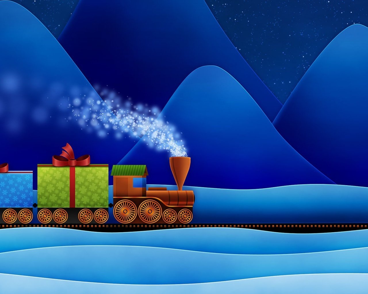 Обои новый год, подарки, сугробы, паровоз, new year, gifts, the snow, the engine разрешение 3840x1200 Загрузить
