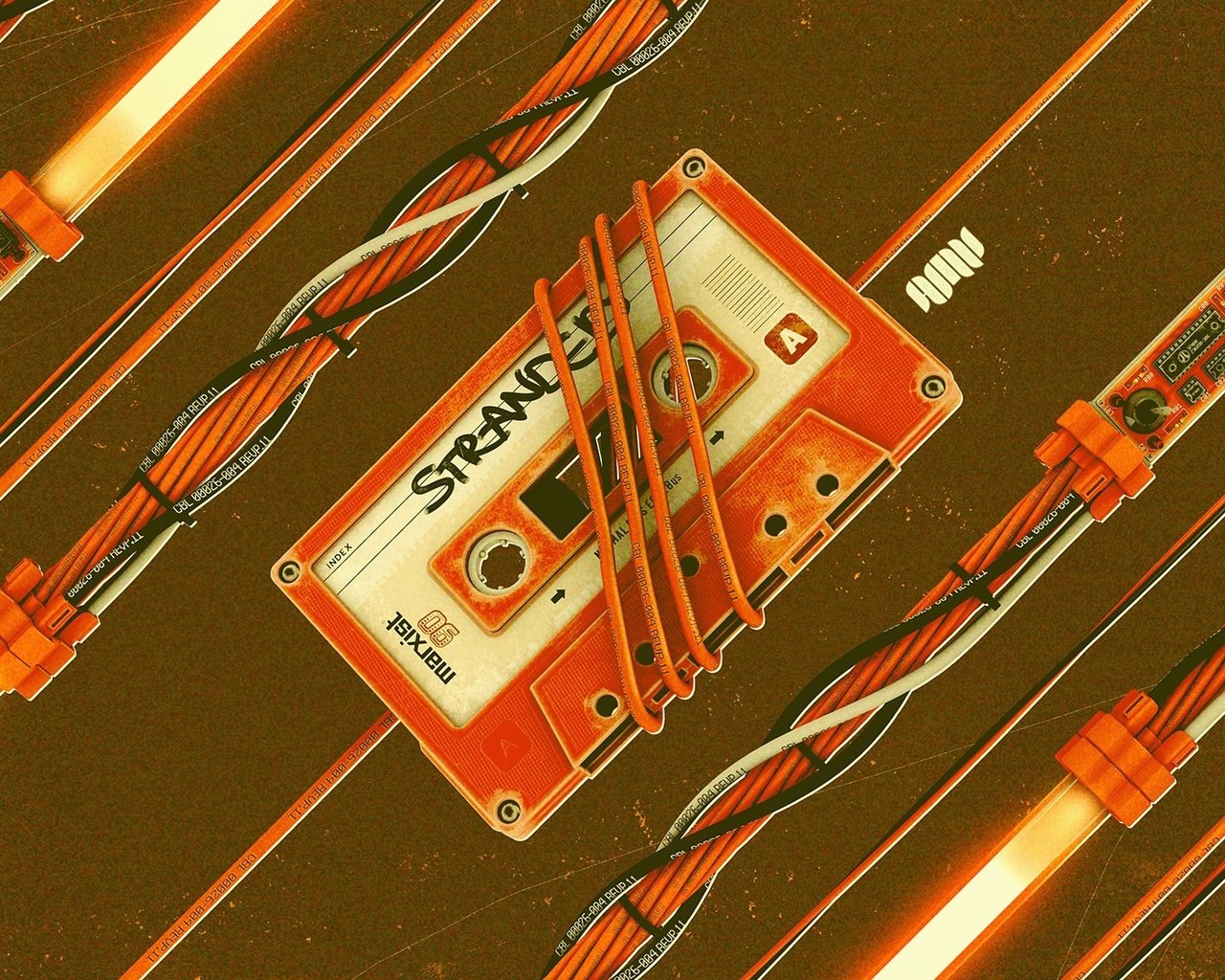 Обои провода, оранжевый, касета, аудио, wire, orange, cassette, audio разрешение 1920x1200 Загрузить