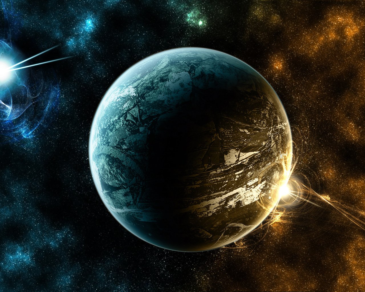 Обои звезды, планета, аномалия, stars, planet, anomaly разрешение 2560x1600 Загрузить