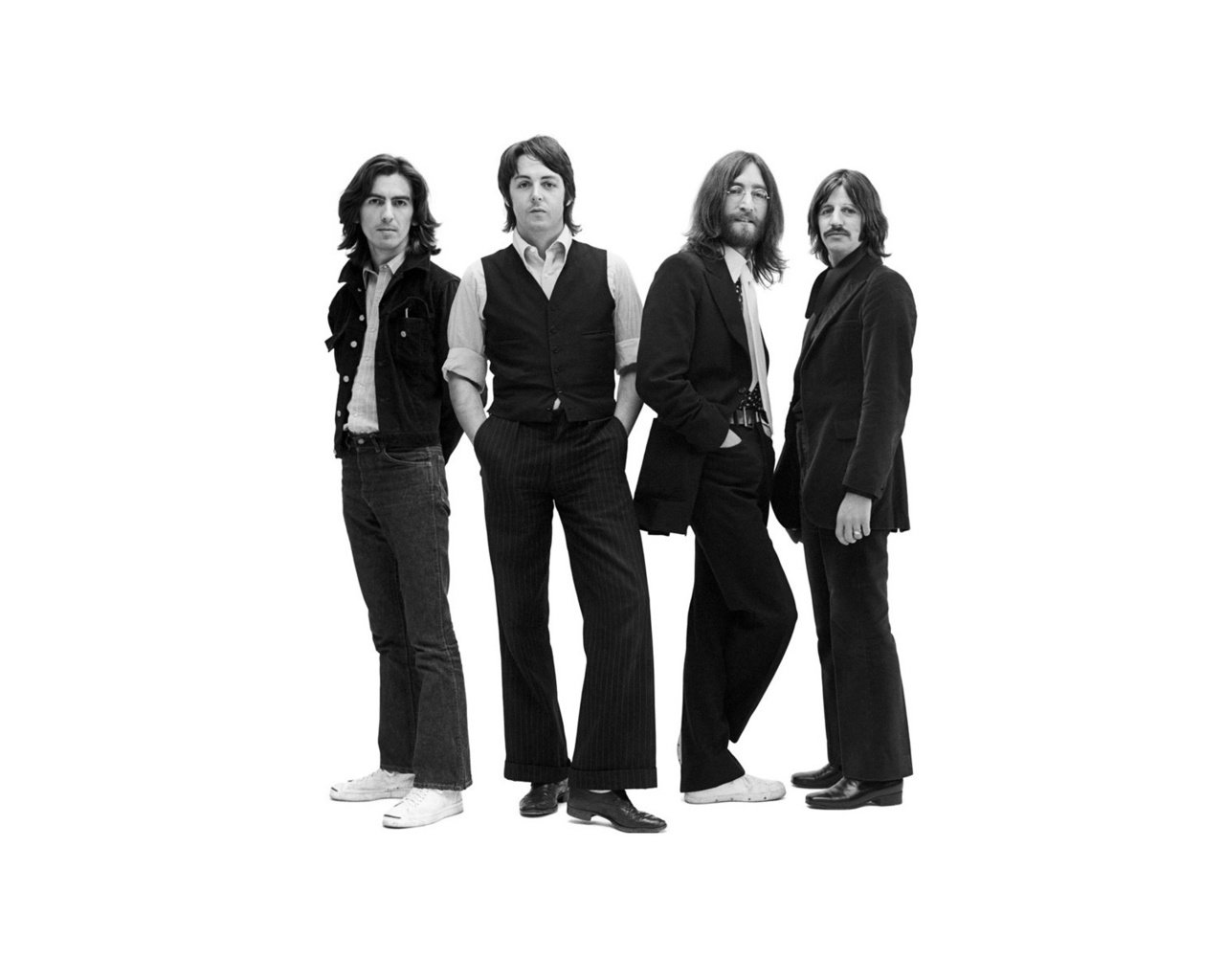 Обои группа, чёрно-белое, beatles, на белом фоне, group, black and white, on a white background разрешение 1920x1200 Загрузить