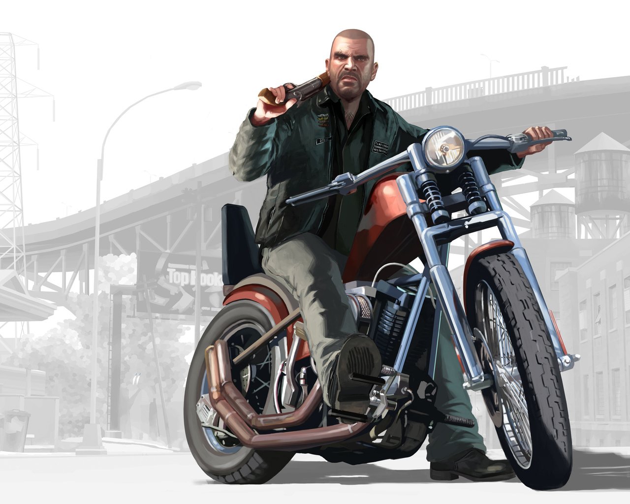 Обои игра, мотоцикл, гта, the game, motorcycle, gta разрешение 5333x3000 Загрузить