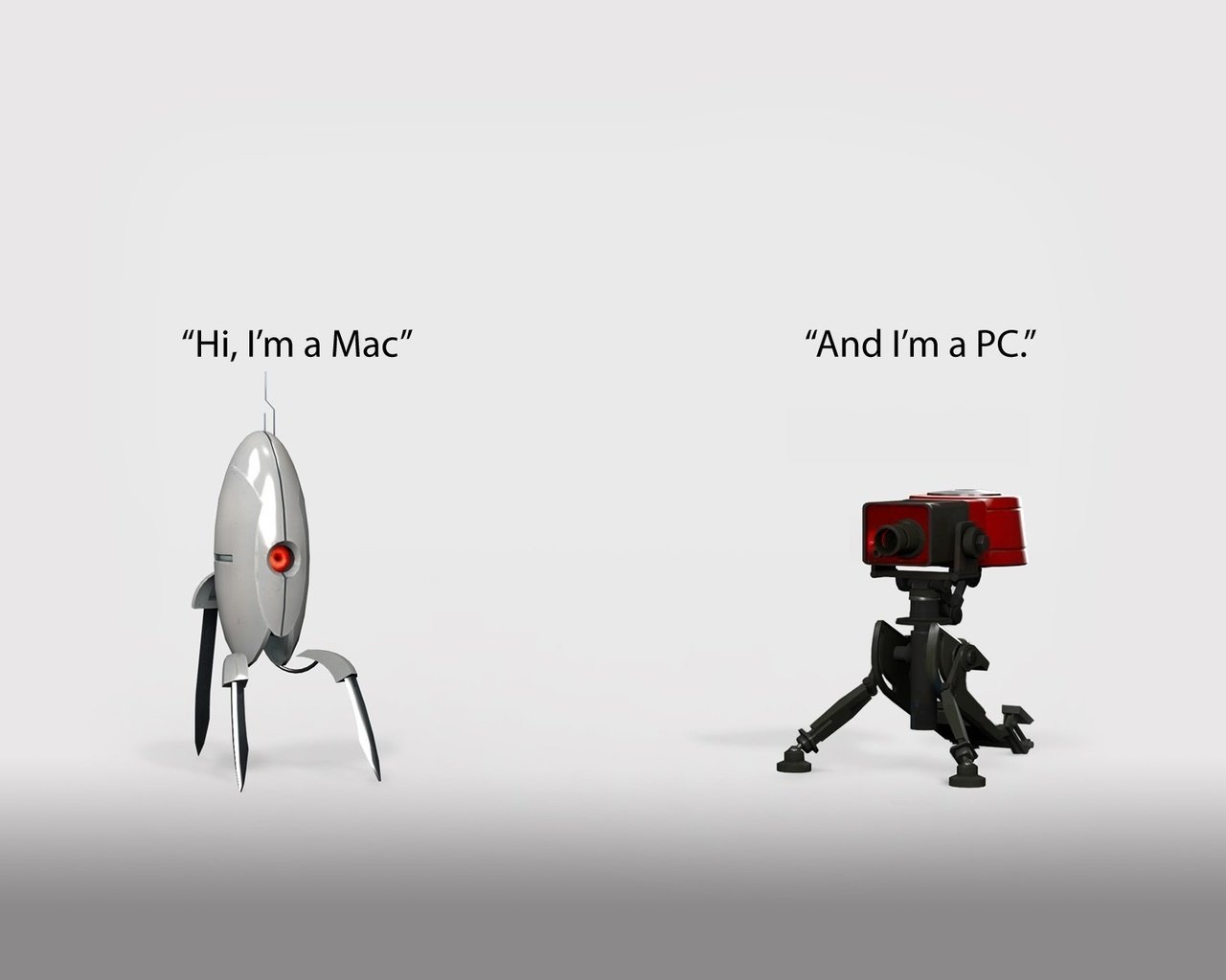 Обои привет, а, i'm a mac, i'm a pc, hi, and разрешение 1920x1200 Загрузить