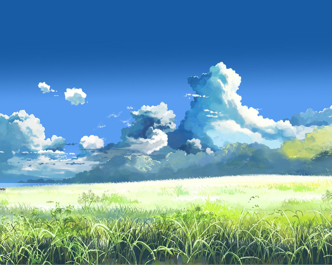 Обои лето, макото синкай, за облаками, summer, makoto xingkai, the clouds разрешение 1920x1200 Загрузить