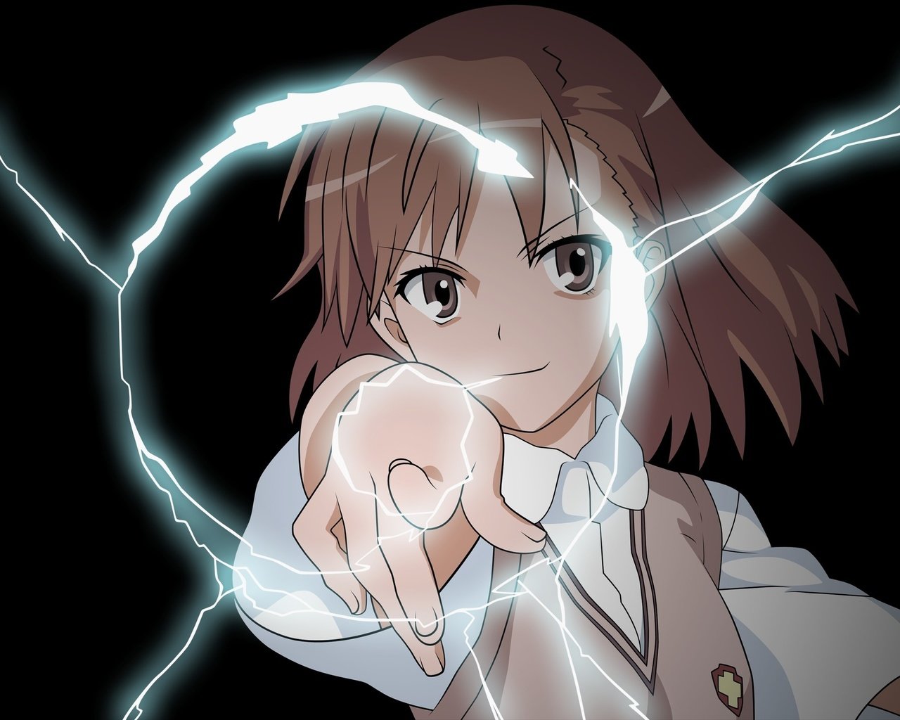 Обои молния, стекло, misaka mikoto, lightning, glass разрешение 2560x1600 Загрузить