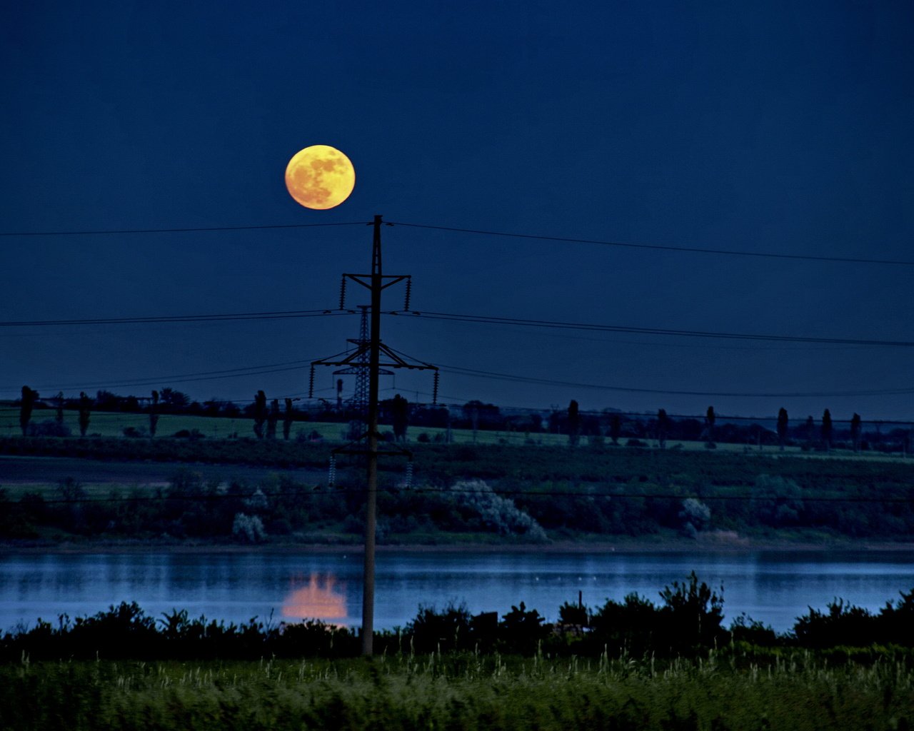 Обои ночь, пейзаж, луна, night, landscape, the moon разрешение 3648x2736 Загрузить