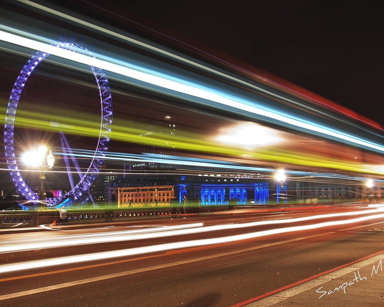 Обои ночь, огни, лондон, колесо обозрения, night, lights, london, ferris wheel разрешение 3872x2592 Загрузить