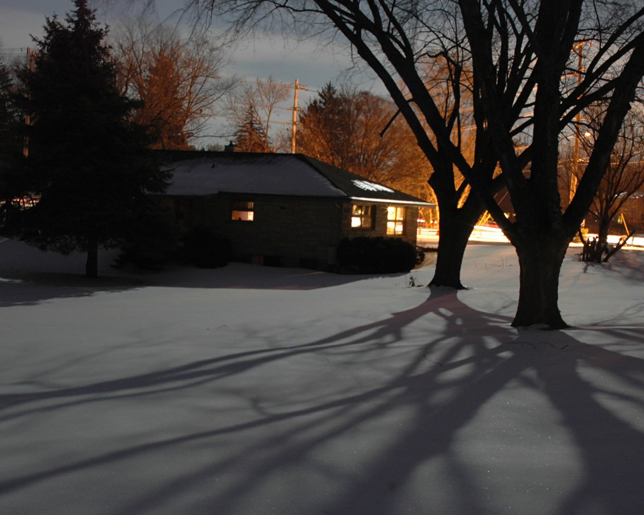 Обои снег, лес, зима, дом, snow, forest, winter, house разрешение 2560x1600 Загрузить