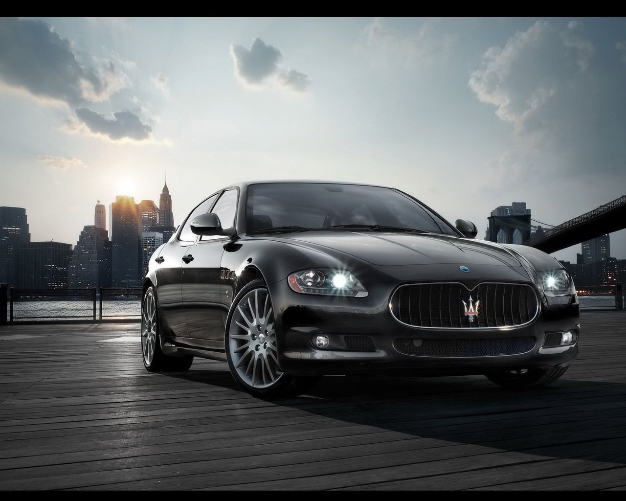 Обои солнце, утро, нью-йорк, quattroporte sport gt s, мазерати, the sun, morning, new york, the quattroporte sport gt s, maserati разрешение 1920x1200 Загрузить