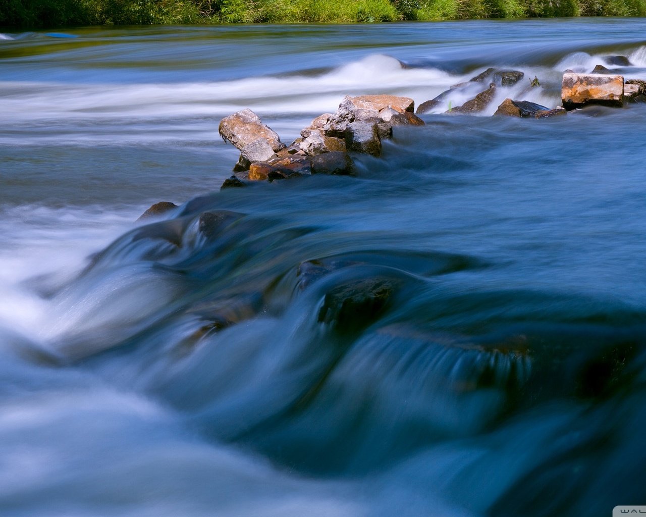 Обои вода, река, природа, камни, течение, water, river, nature, stones, for разрешение 1920x1080 Загрузить