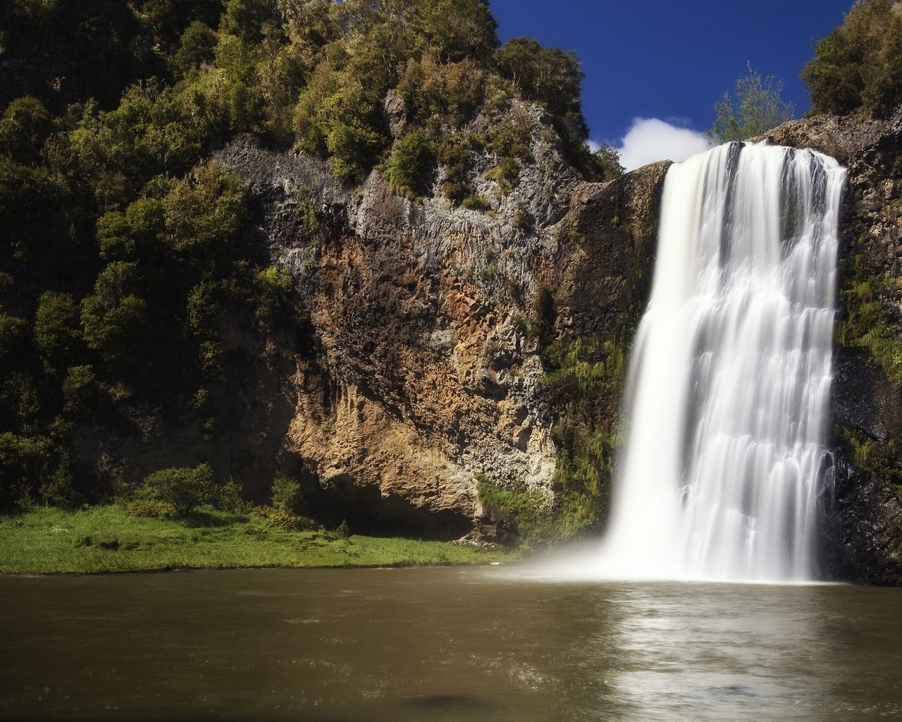 Обои река, скалы, природа, пейзаж, водопад, hunua falls, новая зеландия, водопад хунуа, river, rocks, nature, landscape, waterfall, new zealand разрешение 2560x1600 Загрузить