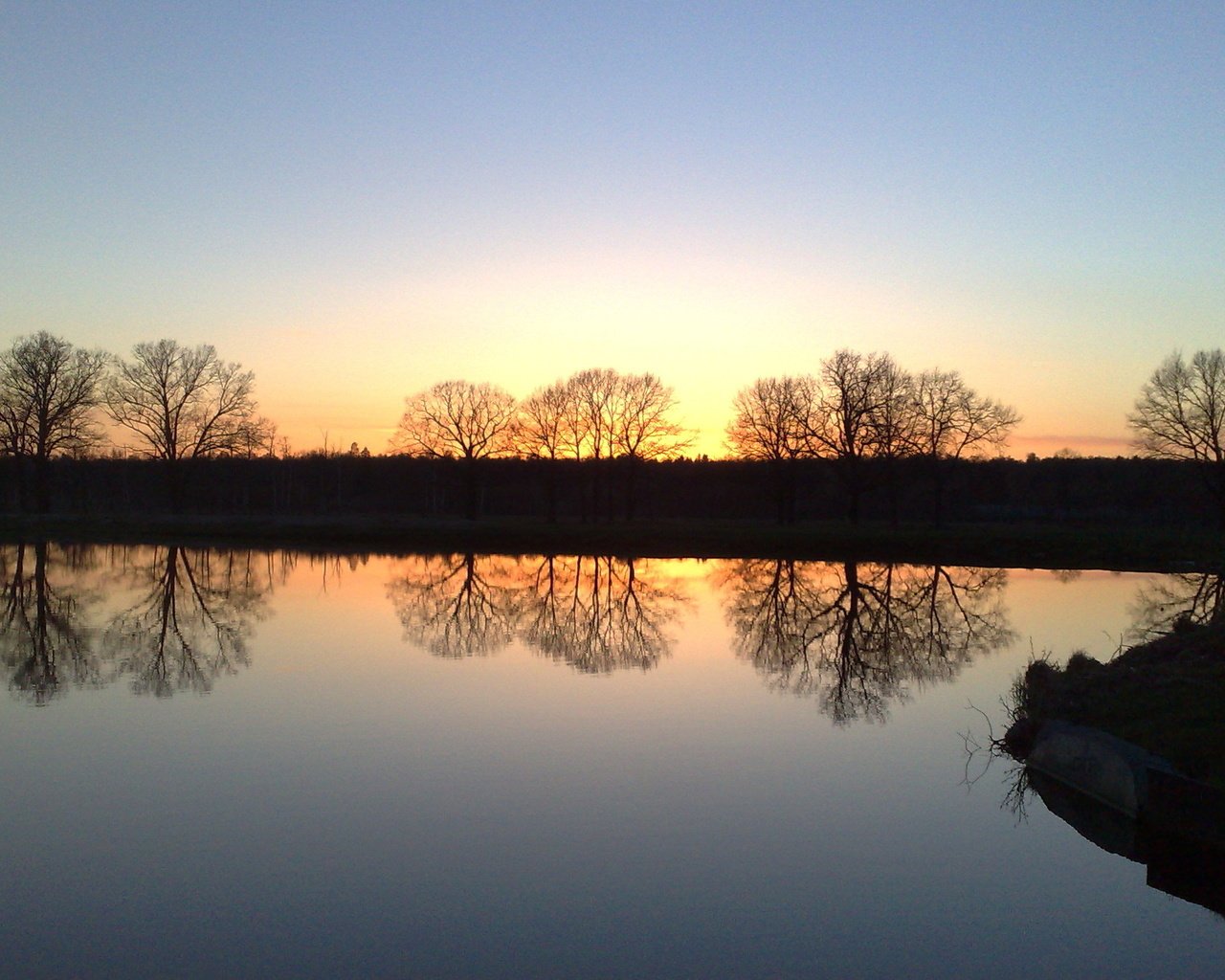 Обои озеро, природа, закат, отражение, lake, nature, sunset, reflection разрешение 2560x1600 Загрузить