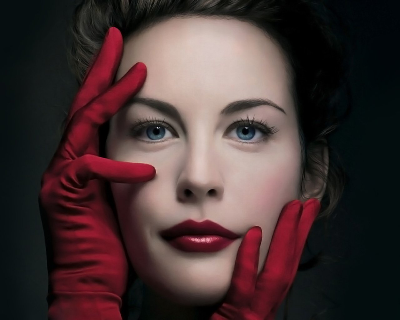 Обои черный фон, перчатки, красивая, лив тайлер, black background, gloves, beautiful, liv tyler разрешение 1920x1200 Загрузить