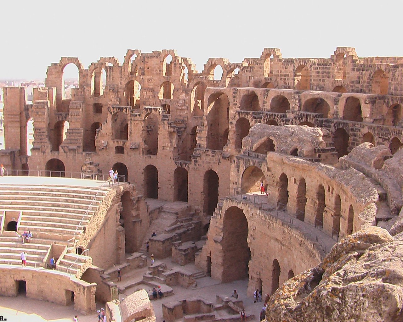 Обои руины, достопримечательность, амфитеатр, эль-джем, тунис, ruins, attraction, amphitheatre разрешение 2048x1512 Загрузить