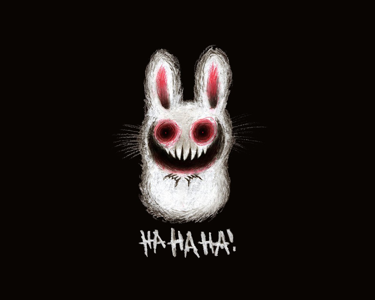 Обои рисунок, зубы, заяц, смех, зловещий заяц, figure, teeth, hare, laughter, ominous rabbit разрешение 1920x1080 Загрузить