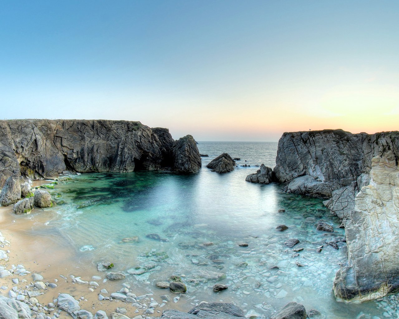 Обои природа, камни, берег, пейзаж, море, скала, залив, океан, nature, stones, shore, landscape, sea, rock, bay, the ocean разрешение 1920x1080 Загрузить