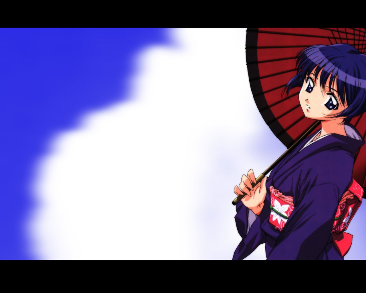 Обои зонт, ai yori aoshi, sakuraba aoi, umbrella разрешение 1920x1200 Загрузить