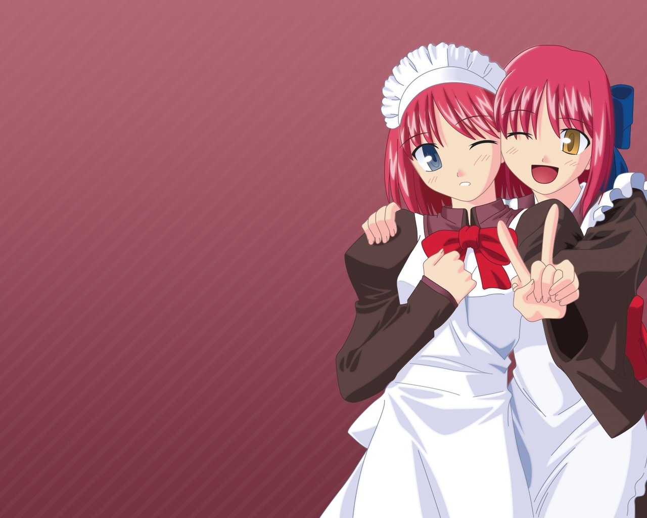 Обои вектор, shingetsutan tsukihime, hisui, kohaku, maid, близняшки, vector, twins разрешение 1920x1200 Загрузить