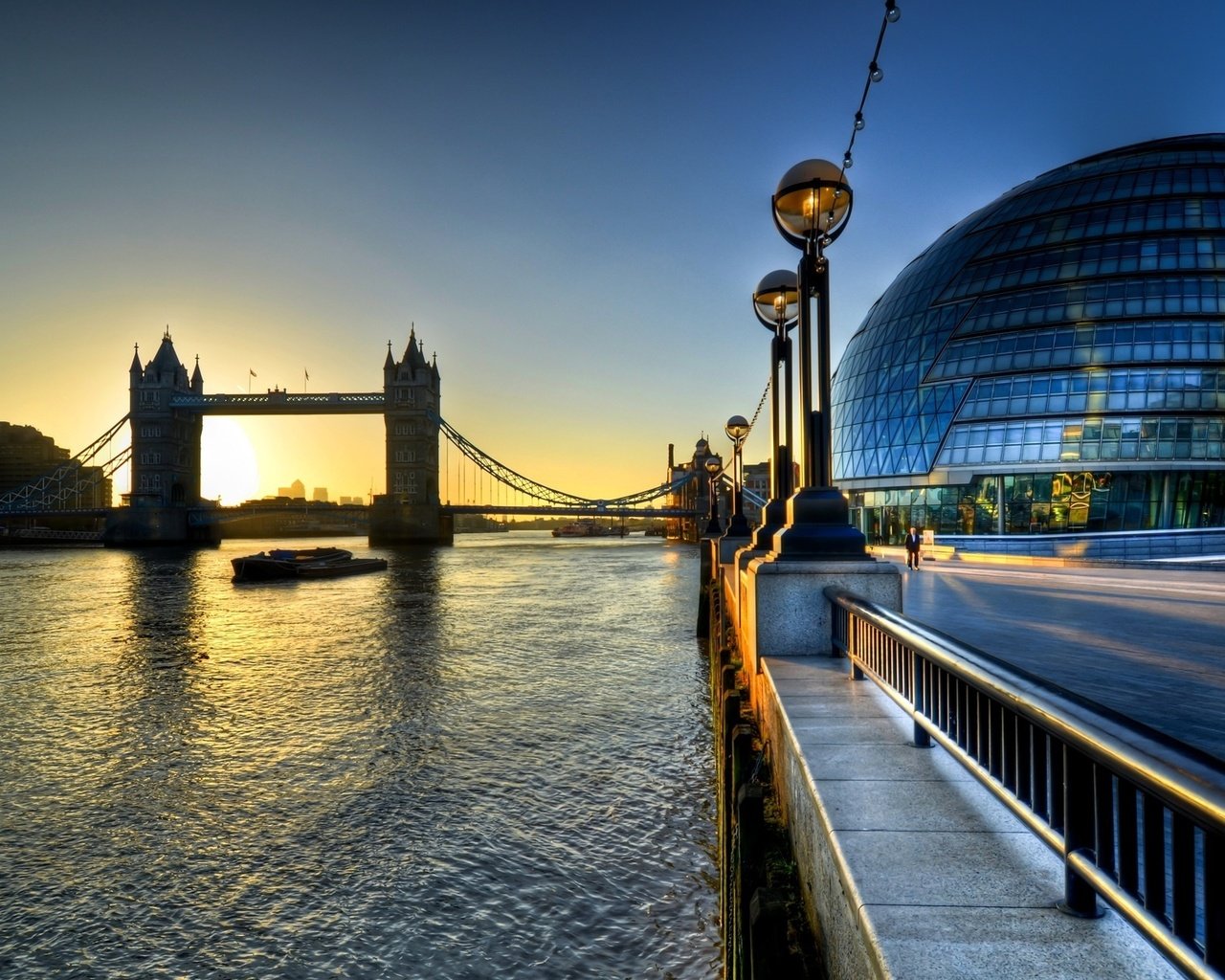 Обои река, лондон, темза, город, набережная, river, london, thames, the city, promenade разрешение 1920x1200 Загрузить