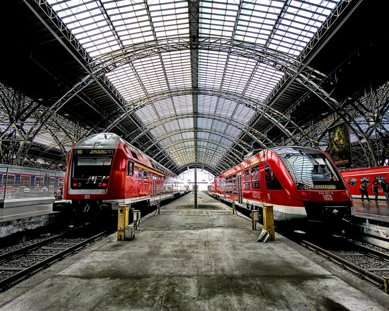 Обои станция, поезда, вокзал, station, trains разрешение 3670x2739 Загрузить