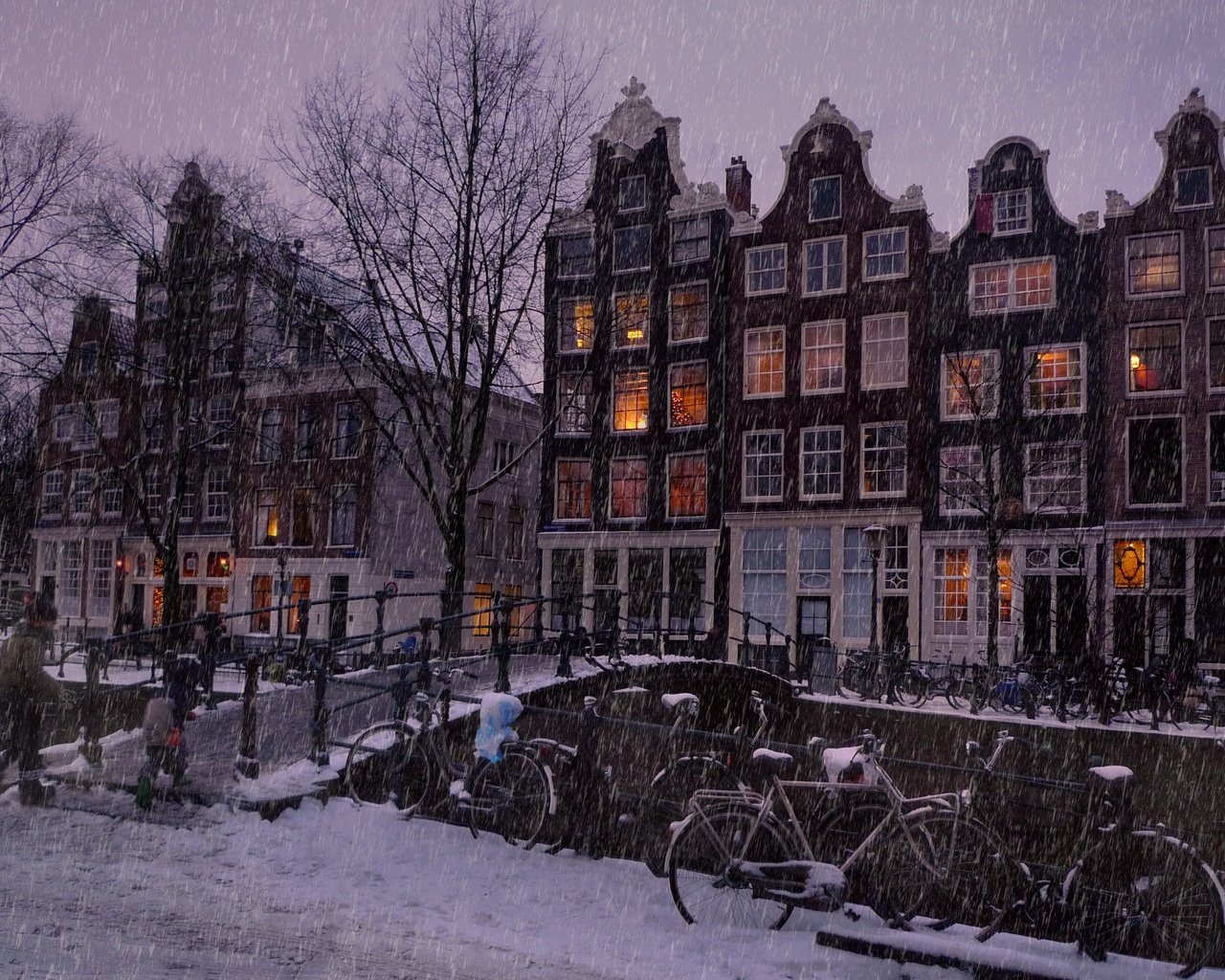 Обои снег, зима, амстердам, snow, winter, amsterdam разрешение 3544x2469 Загрузить