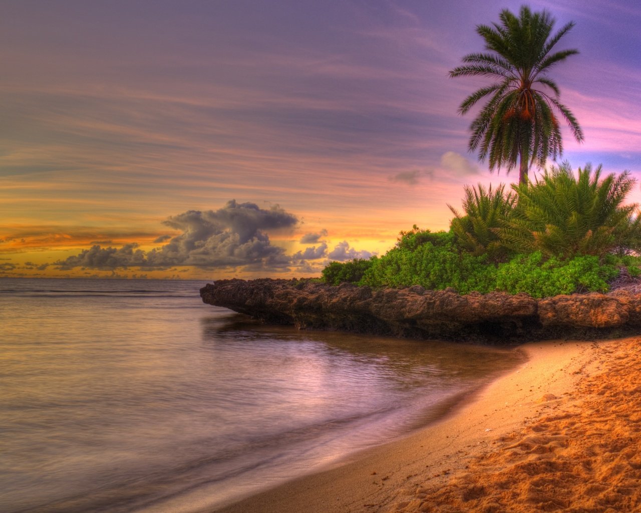 Обои закат, песок, пляж, пальмы, тропики, sunset, sand, beach, palm trees, tropics разрешение 4944x2780 Загрузить