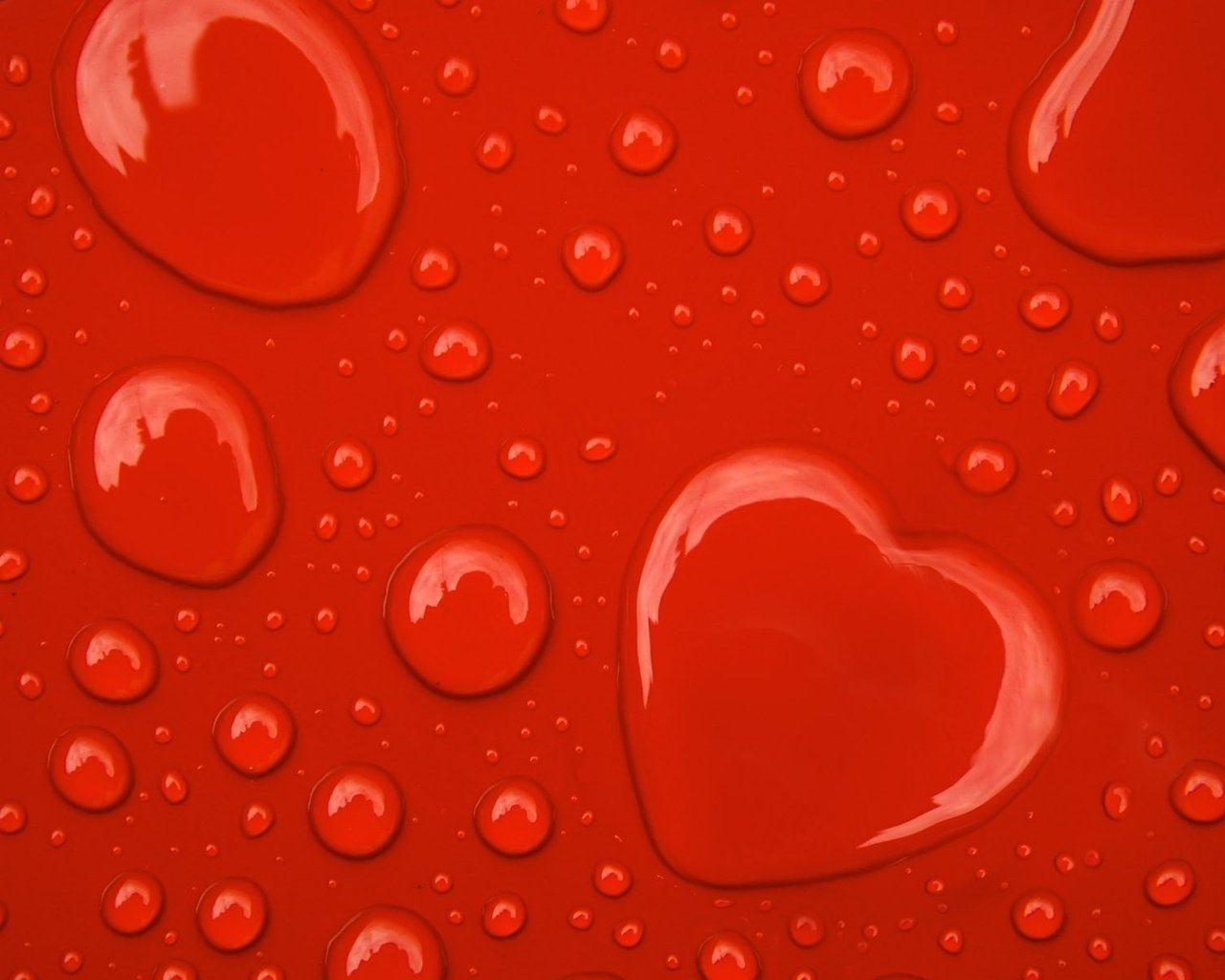 Обои вода, фон, капли, красный, сердце, water, background, drops, red, heart разрешение 1920x1200 Загрузить