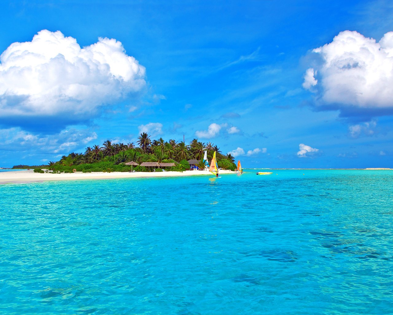 Обои пляж, остров, тропики, мальдивы, beach, island, tropics, the maldives разрешение 3905x2640 Загрузить