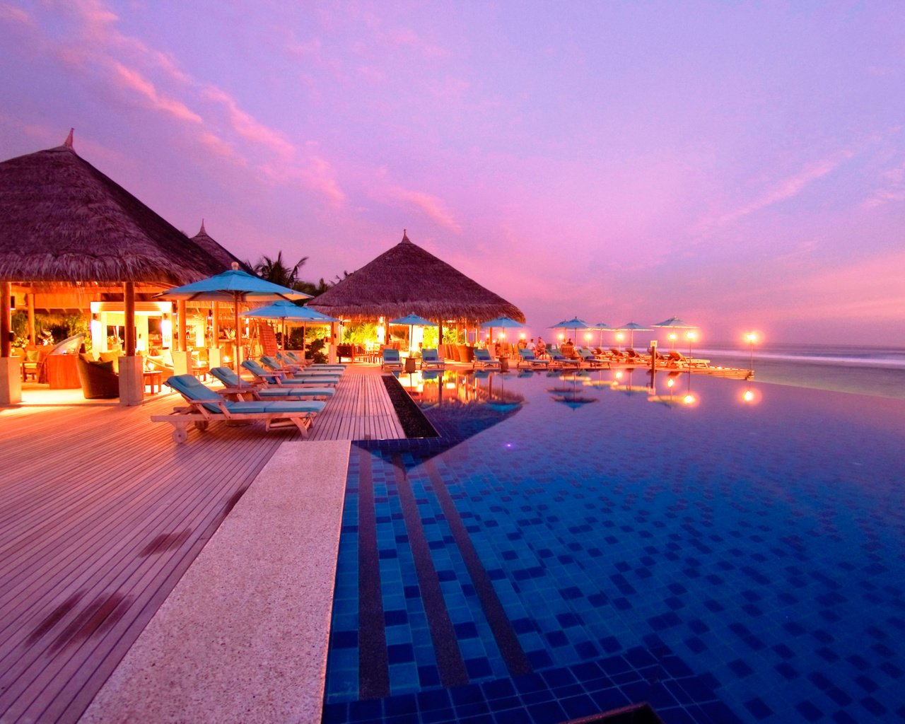 Обои закат, курорт, тропики, мальдивы, sunset, resort, tropics, the maldives разрешение 3613x2178 Загрузить