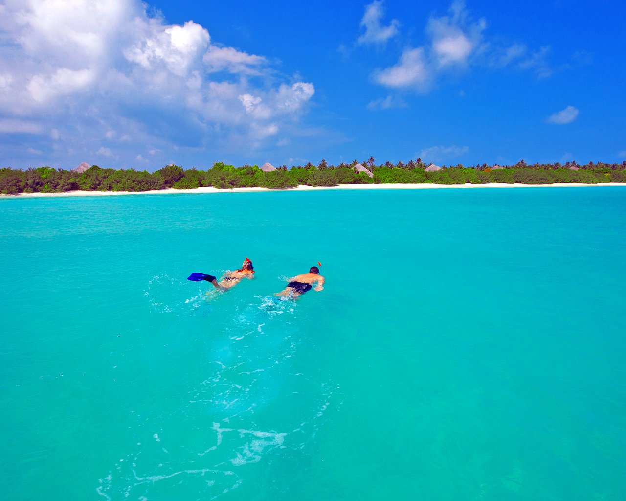 Обои море, пляж, тропики, мальдивы, sea, beach, tropics, the maldives разрешение 2560x1600 Загрузить