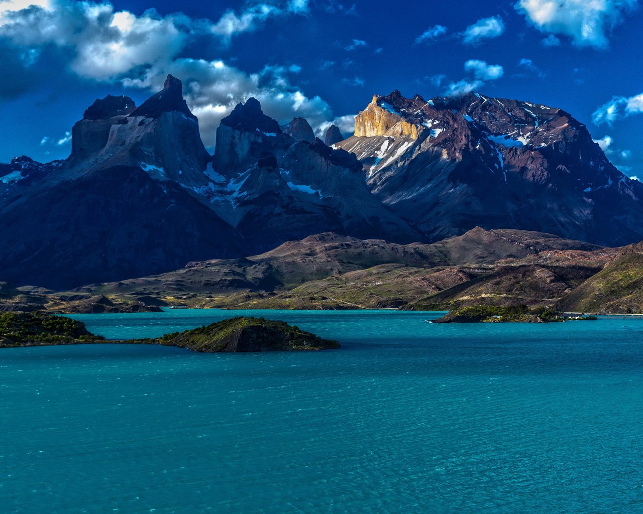Обои озеро, горы, природа, чили, патагония, lake, mountains, nature, chile, patagonia разрешение 2560x1600 Загрузить