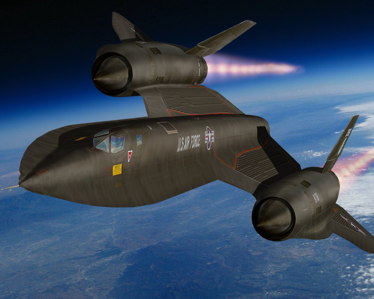 Обои земля, blackbirdk, lockheed sr-71, earth разрешение 1920x1080 Загрузить