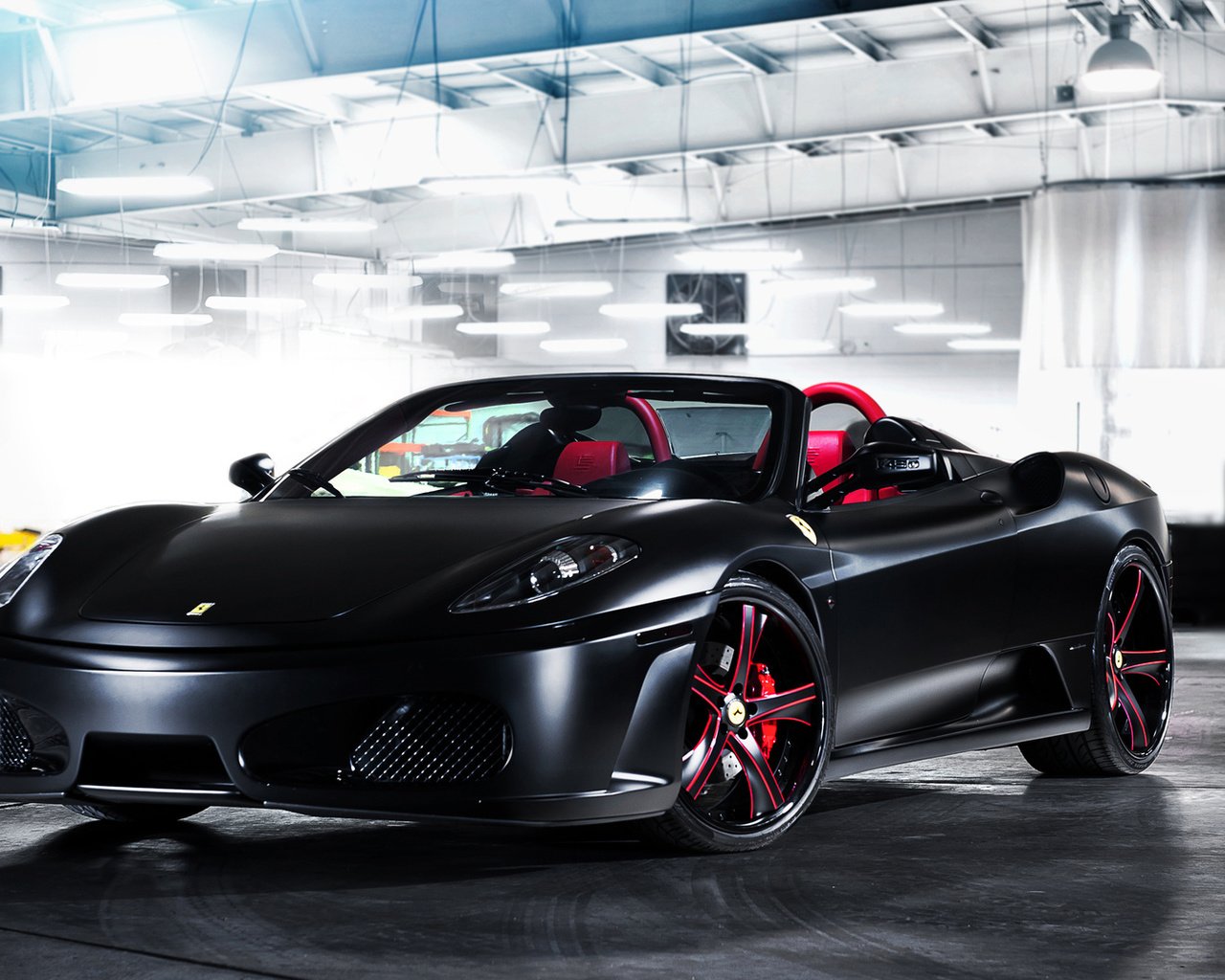 Обои гараж, тюнинг, суперкар, ferrari f430 spider, garage, tuning, supercar разрешение 1920x1080 Загрузить