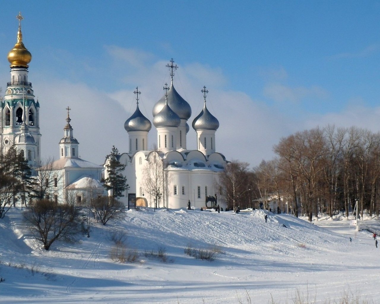 Обои церковь в вологде, church in vologda разрешение 2560x1440 Загрузить