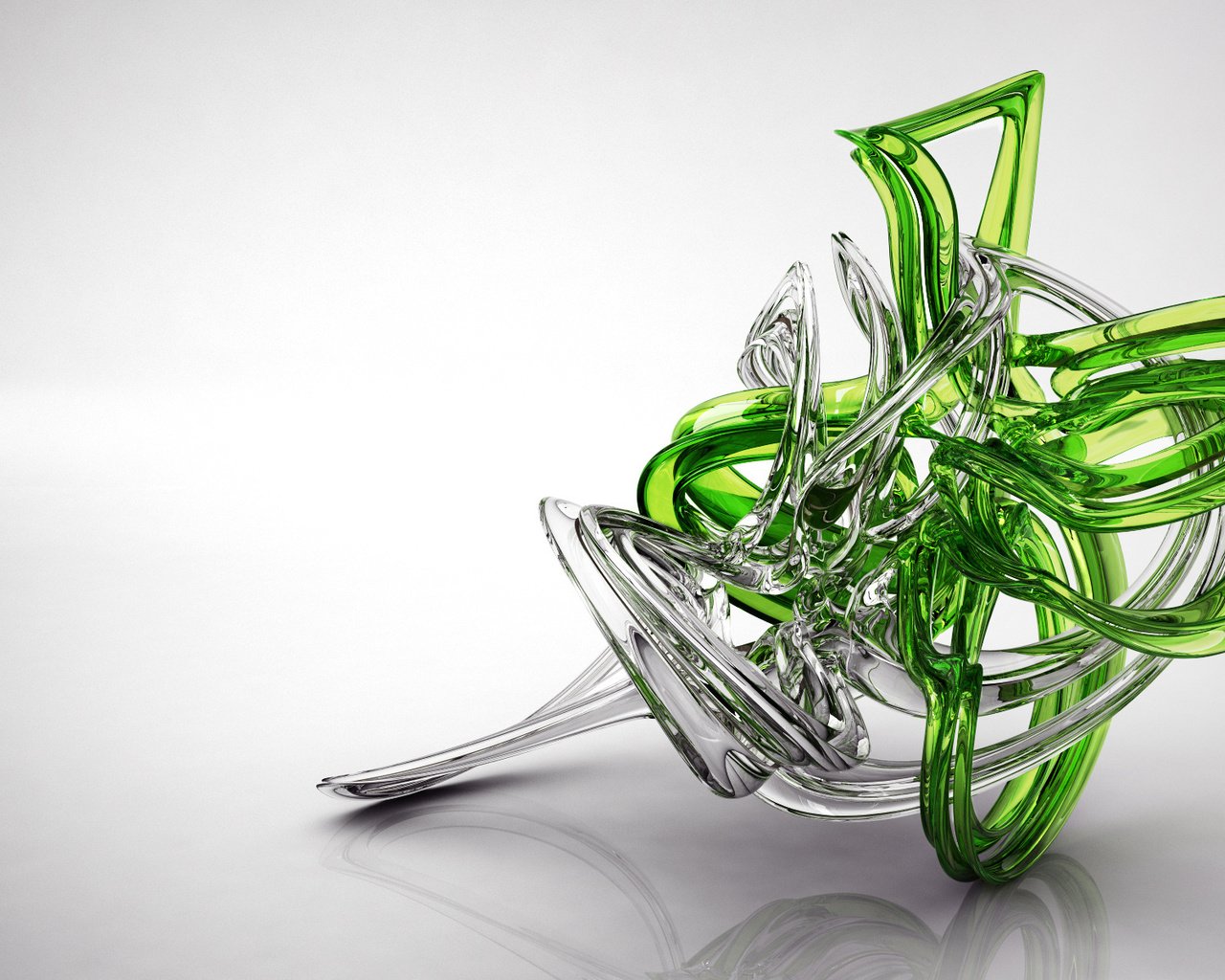 Обои зелёный, прозрачный, белый, стекло, фигура, рендер, 3д, green, transparent, white, glass, figure, render, 3d разрешение 1920x1200 Загрузить