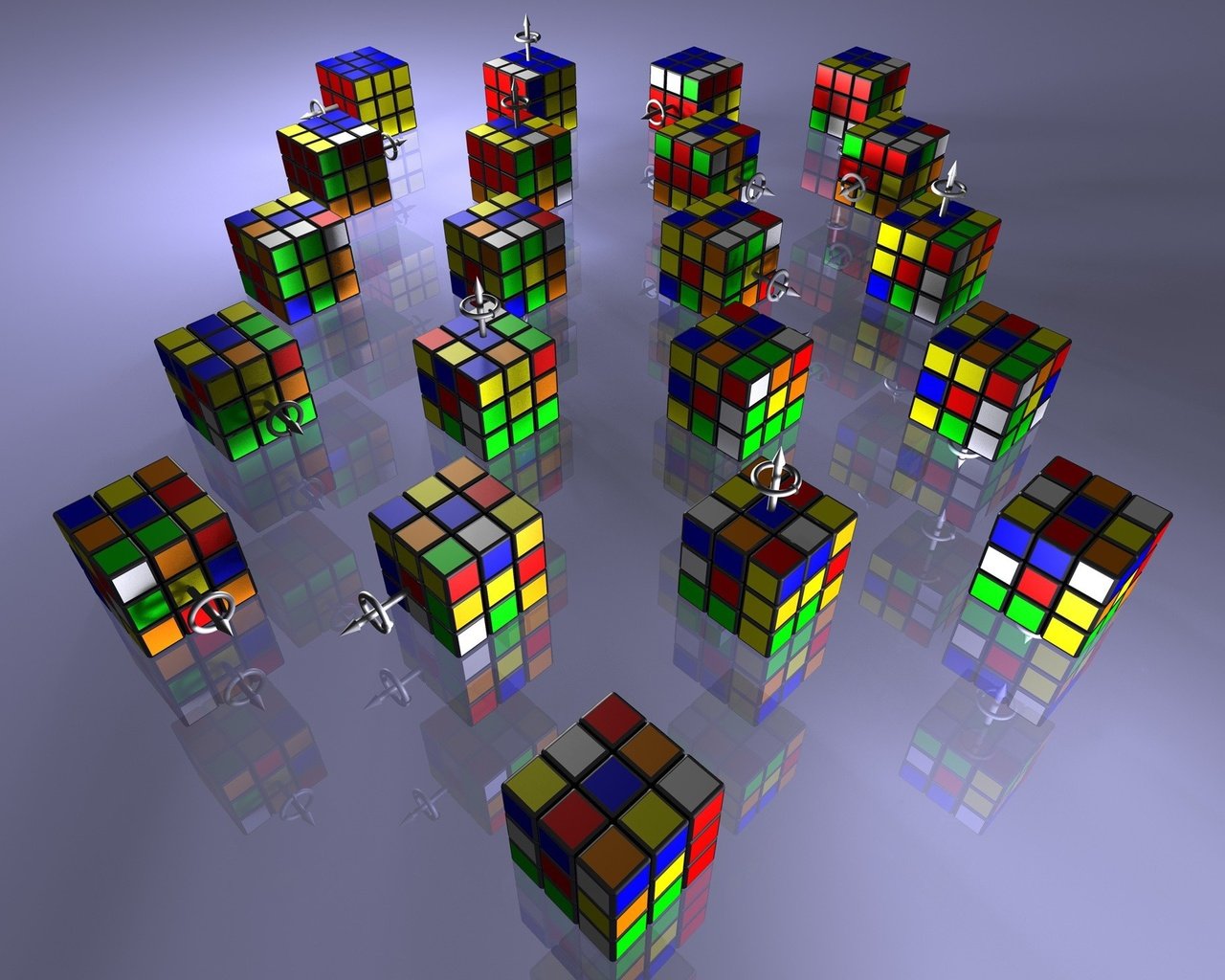 Обои кубики рубика, rubik's cubes разрешение 1920x1440 Загрузить