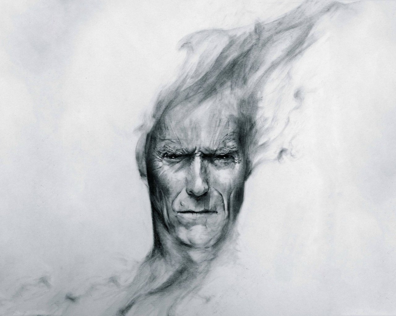 Обои арт, вгляд, голова, клинт иствуд, art, peer, head, clint eastwood разрешение 2560x1600 Загрузить