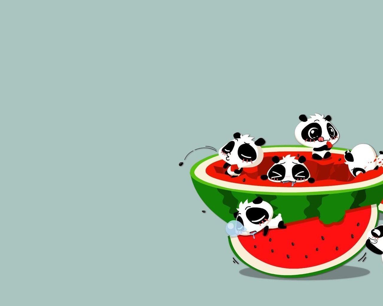 Обои арт, ситуация, панда, аниме, арбуз, м, art, the situation, panda, anime, watermelon, m разрешение 1920x1080 Загрузить