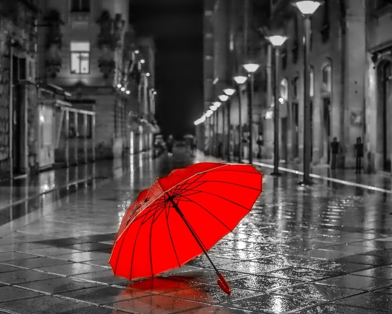 Обои настроение, дома, улица, дождь, зонтик, mood, home, street, rain, umbrella разрешение 1920x1200 Загрузить