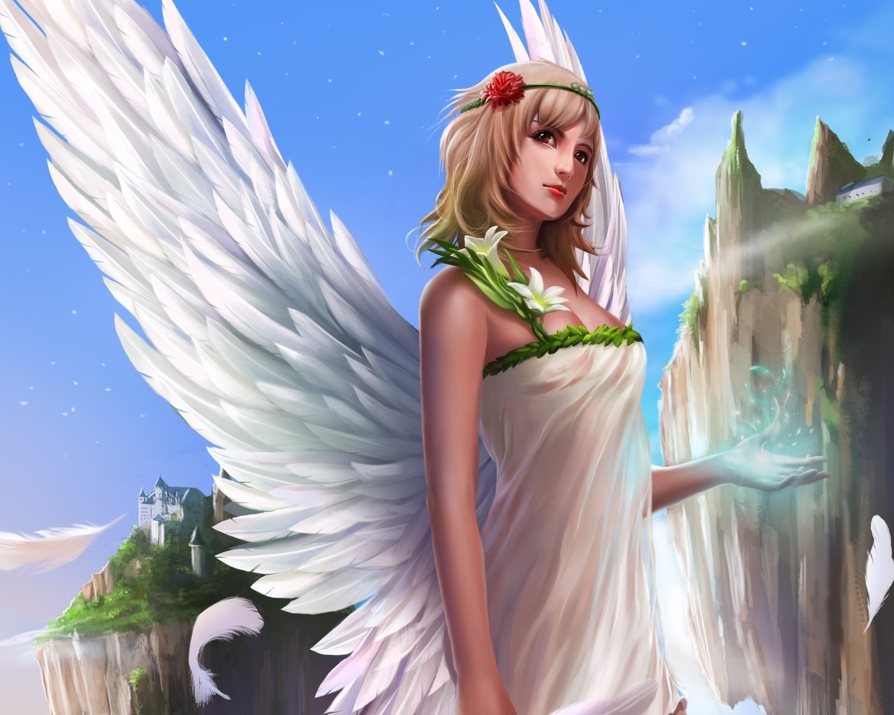 Обои арт, девушка, ангел, art, girl, angel разрешение 2470x1741 Загрузить