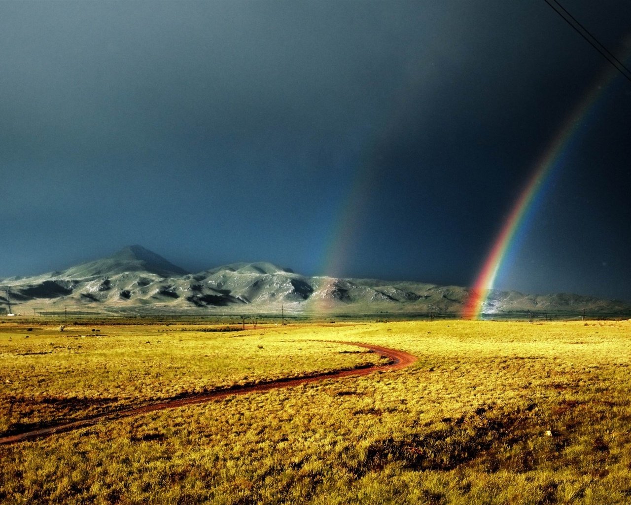 Обои пейзаж, радуга, шторм, армения, landscape, rainbow, storm, armenia разрешение 1920x1200 Загрузить